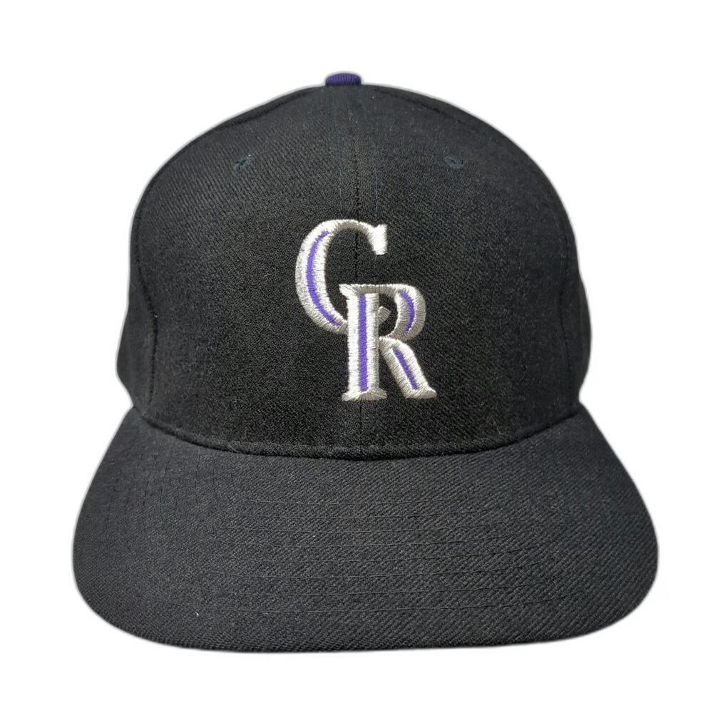 Colorado Rockies MLB New Era Snapback Hat Black M/L Green Underbrim Vintage